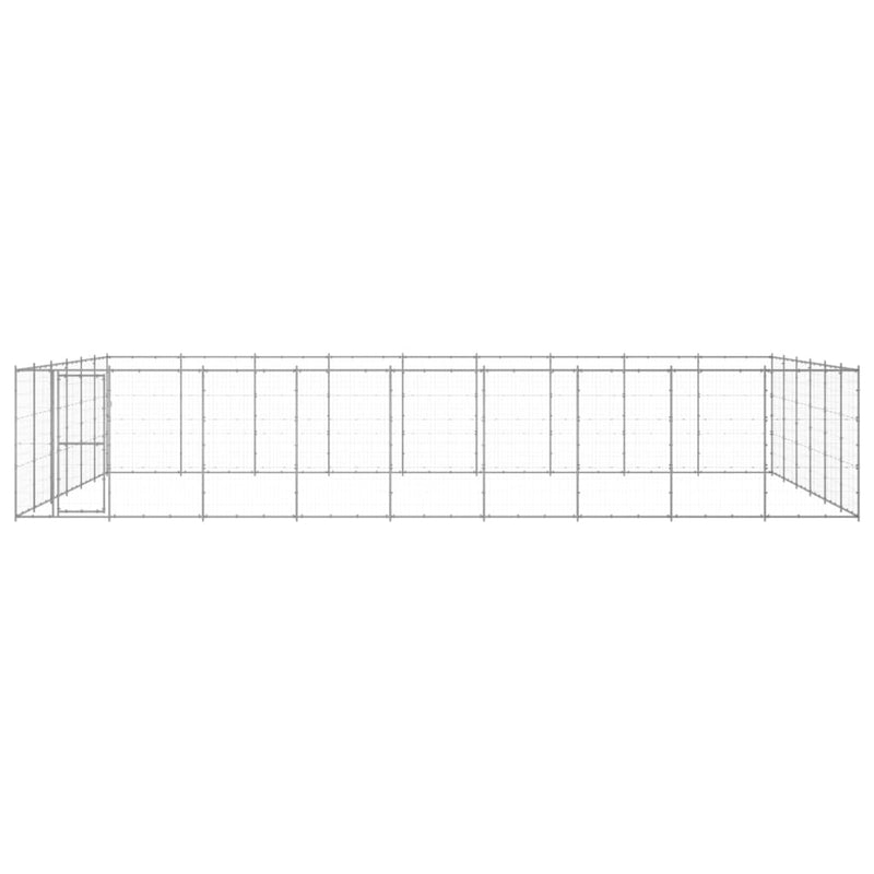 Outdoor Dog Kennel Galvanised Steel 65.34 m²