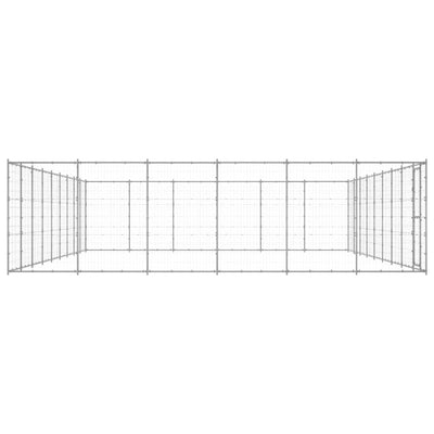 Outdoor Dog Kennel Galvanised Steel 65.34 m²