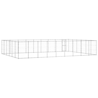 Outdoor Dog Kennel Galvanised Steel 65.34 m²