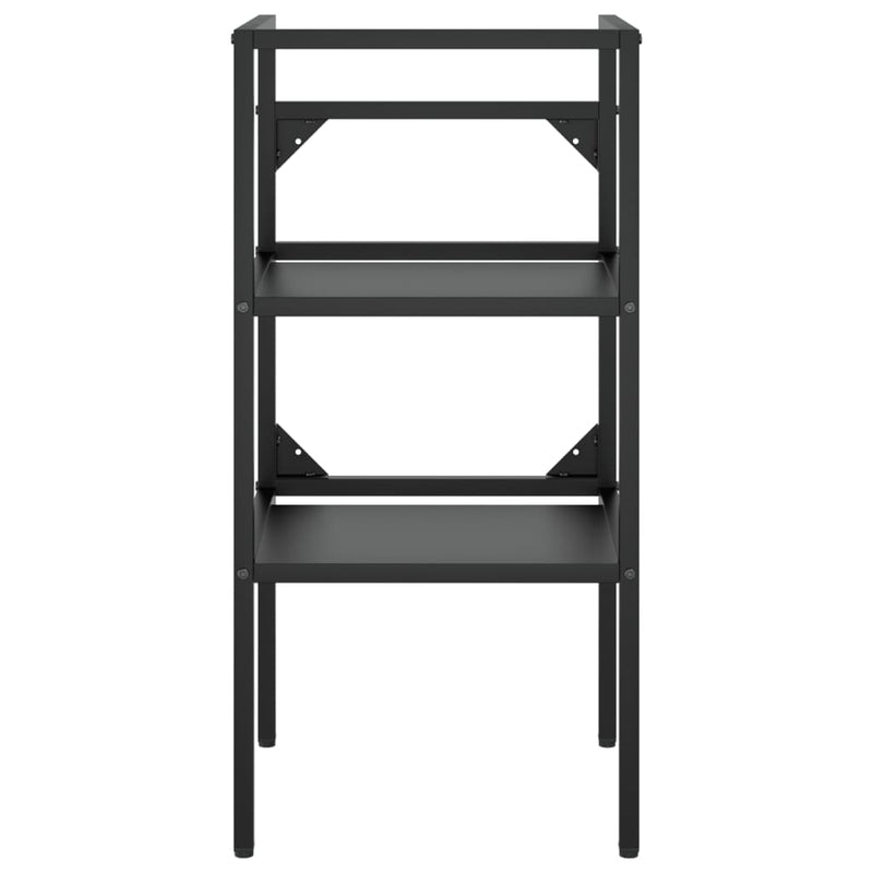 Bathroom Washbasin Frame Black 40x38x83 cm Iron