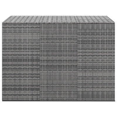 Garden Cushion Box PE Rattan 145x100x103 cm Grey