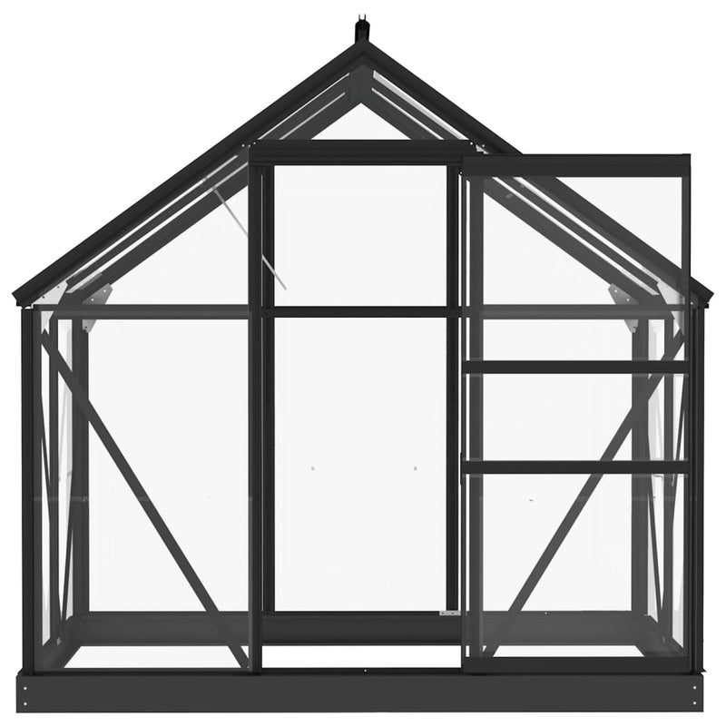 Glass Greenhouse Anthracite 155x103x191 cm Aluminium