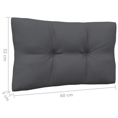 Garden Corner Sofa with Anthracite Cushions Grey Solid Pinewood