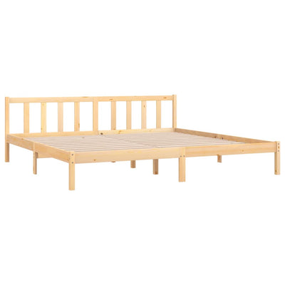 Bed Frame without Mattress Solid Wood 183x203 cm King