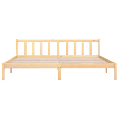 Bed Frame without Mattress Solid Wood 183x203 cm King