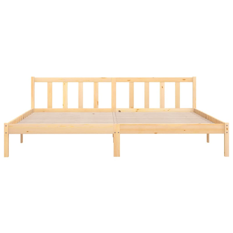 Bed Frame without Mattress Solid Wood 183x203 cm King