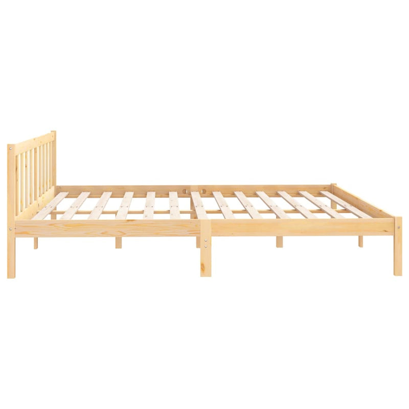 Bed Frame without Mattress Solid Wood 183x203 cm King