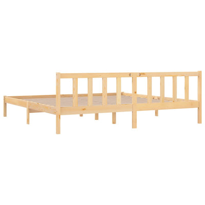 Bed Frame without Mattress Solid Wood 183x203 cm King