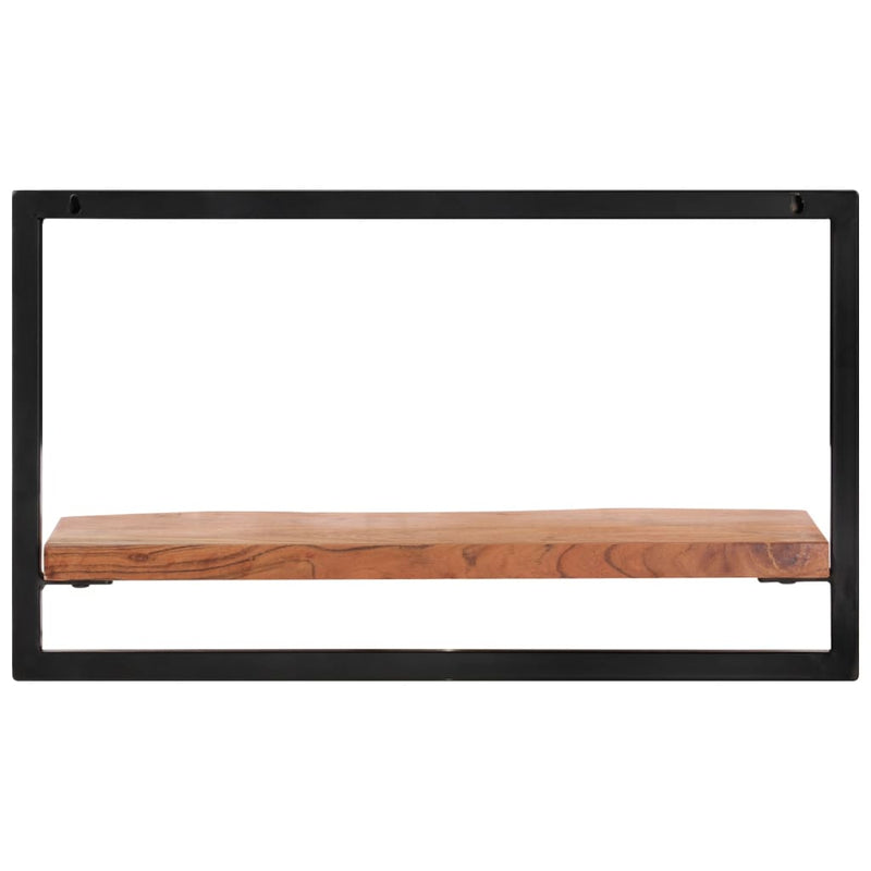 Wall Shelves 2 pcs 60x25x35 cm Solid Wood Acacia and Steel