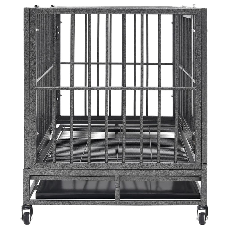 Dog Cage with Wheels Steel 102x72x85 cm