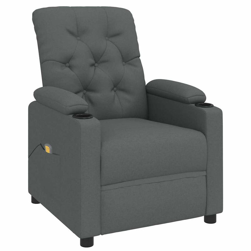 Massage Chair Dark Grey Fabric