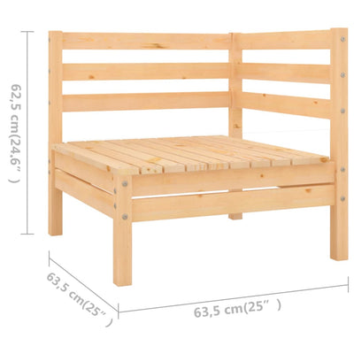 5 Piece Garden Lounge Set Solid Pinewood