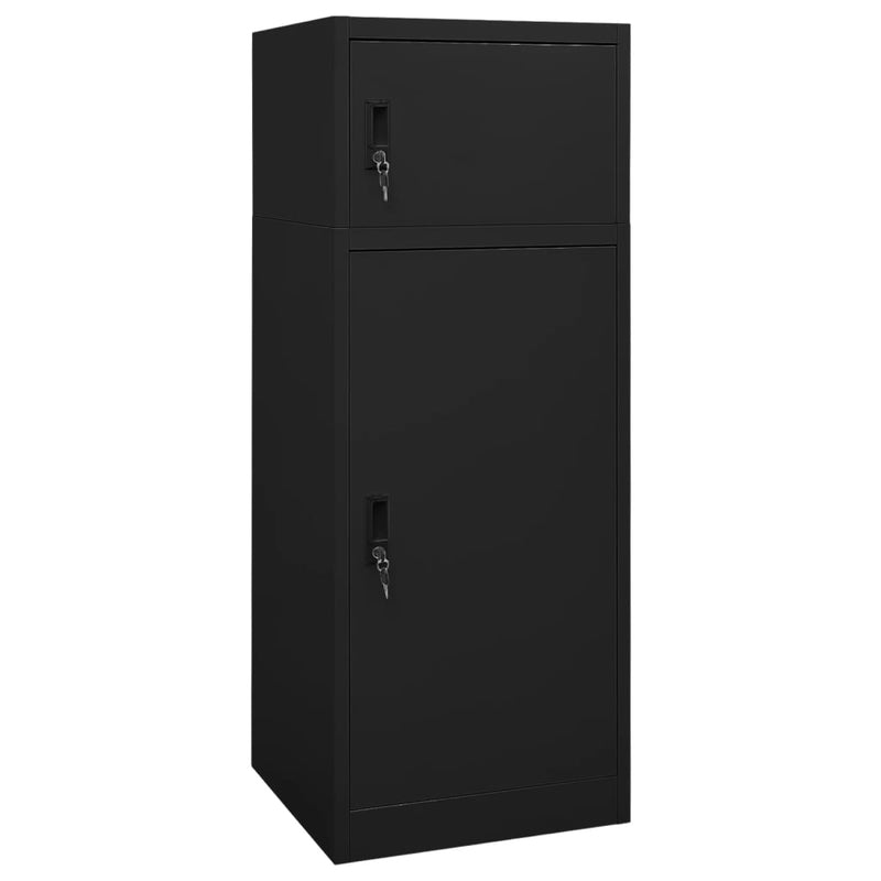 Saddle Cabinet Black 53x53x140 cm Steel