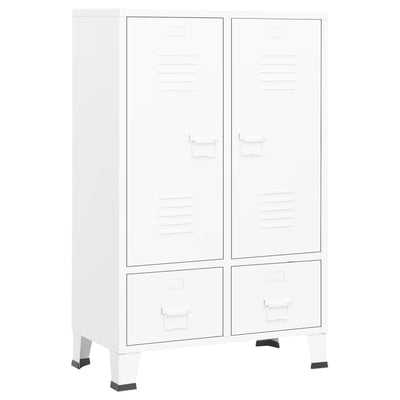 Industrial Wardrobe White 67x35x107 cm Steel