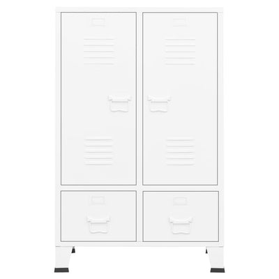 Industrial Wardrobe White 67x35x107 cm Steel