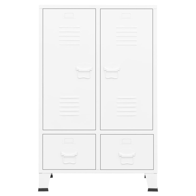 Industrial Wardrobe White 67x35x107 cm Steel