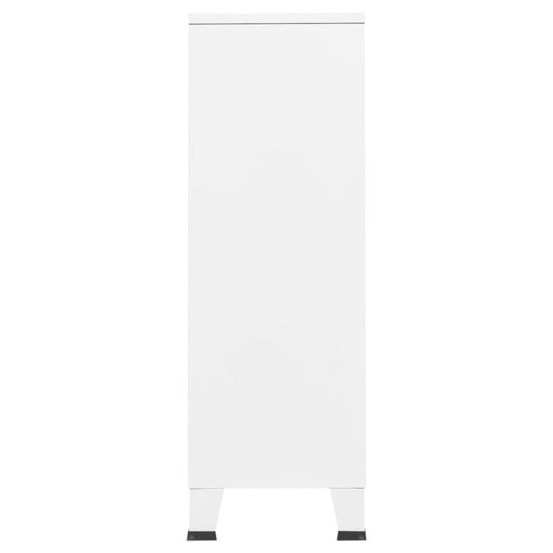 Industrial Wardrobe White 67x35x107 cm Steel