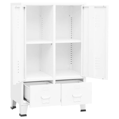 Industrial Wardrobe White 67x35x107 cm Steel