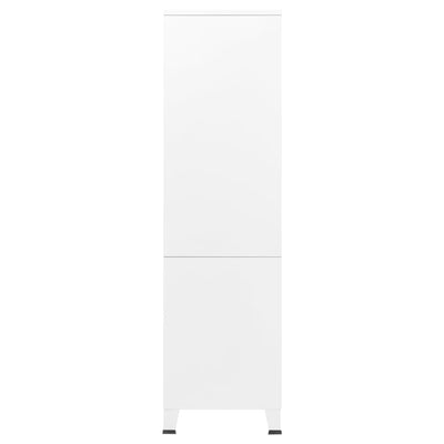 Industrial Wardrobe White 90x50x180 cm Metal