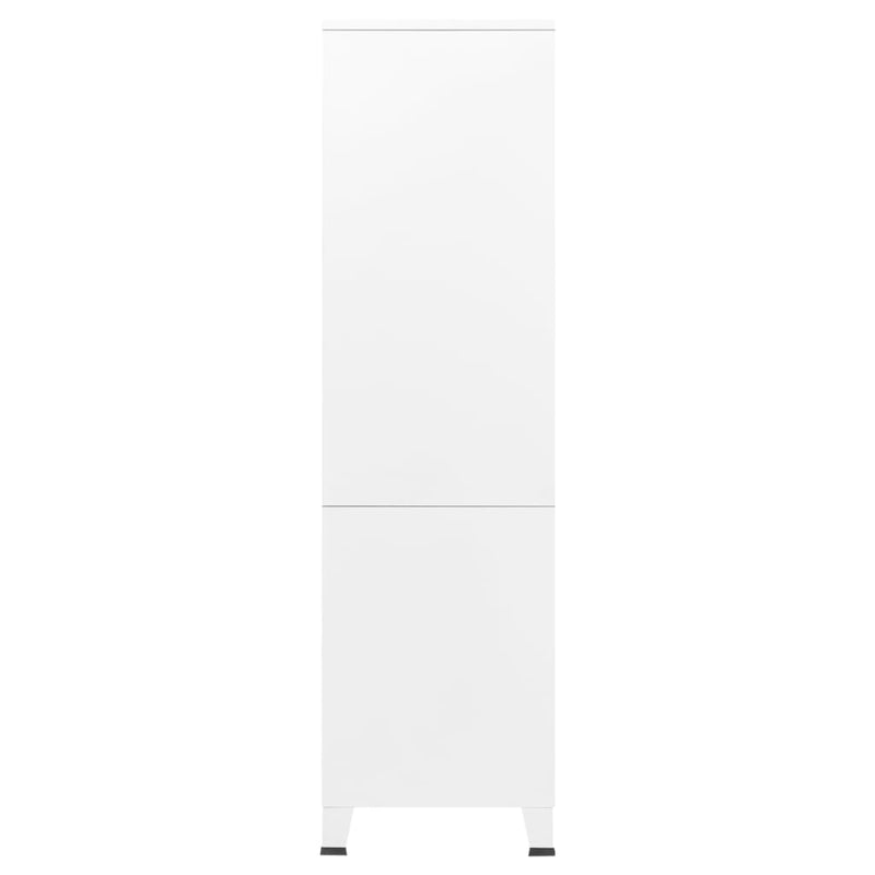 Industrial Wardrobe White 90x50x180 cm Metal