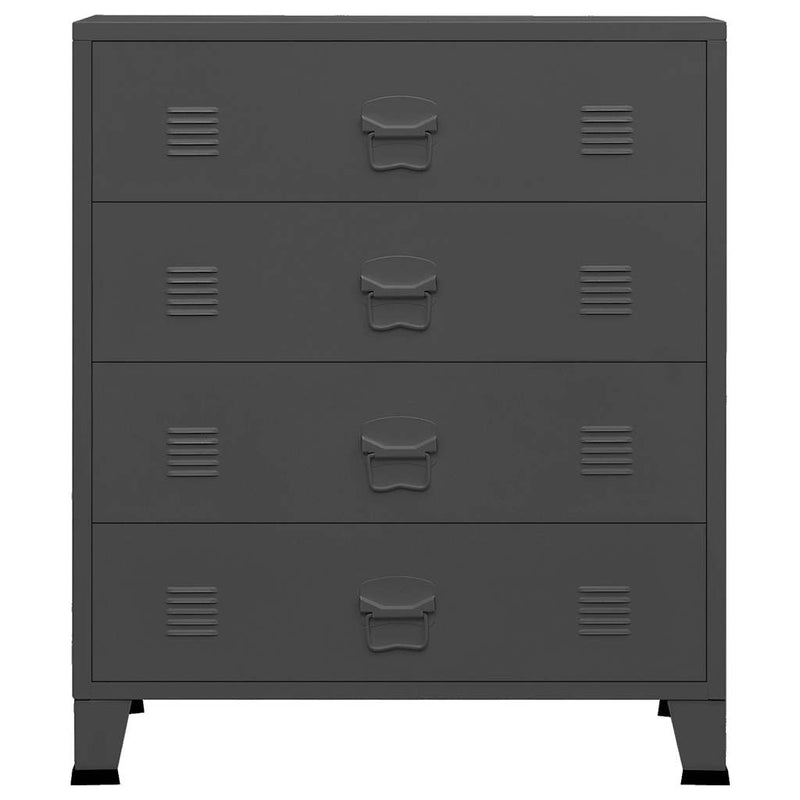 Industrial Drawer Cabinet Anthracite 78x40x93 cm Metal