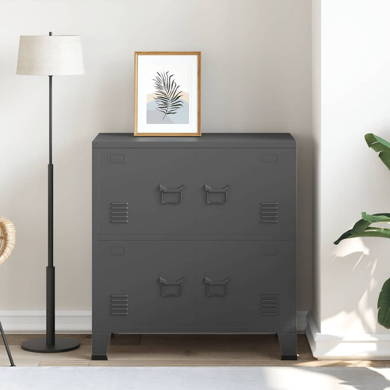 Industrial Storage Chest Anthracite 75x40x80 cm Steel