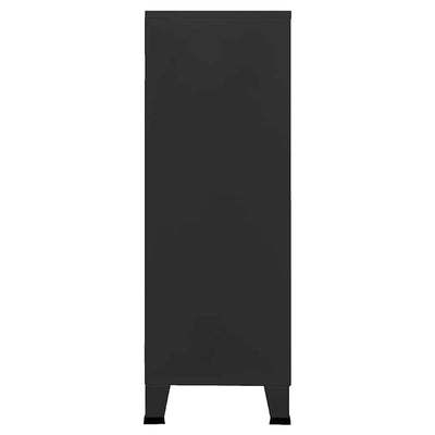 Industrial Storage Chest Black 75x40x115 cm Metal