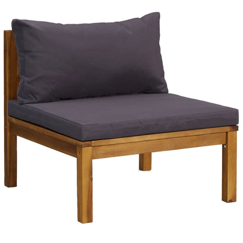 5 Piece Garden Lounge Set with Cushion Solid Acacia Wood