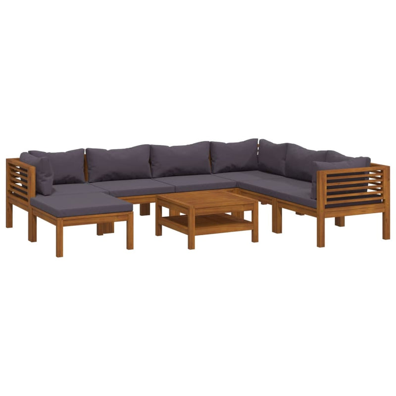 8 Piece Garden Lounge Set with Cushion Solid Acacia Wood