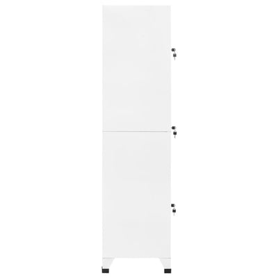 Locker Cabinet White 38x45x180 cm Steel