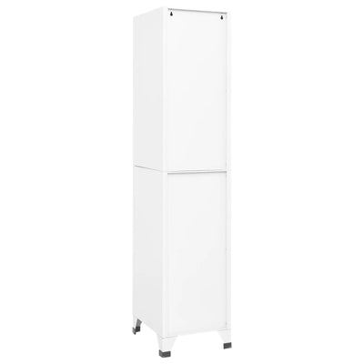 Locker Cabinet White 38x45x180 cm Steel