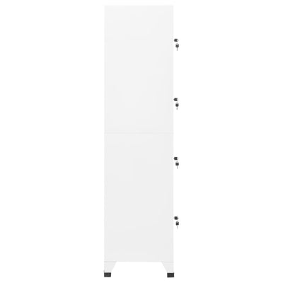 Locker Cabinet White 38x45x180 cm Steel