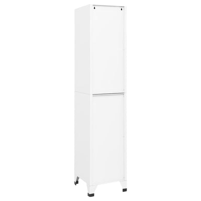 Locker Cabinet White 38x40x180 cm Steel