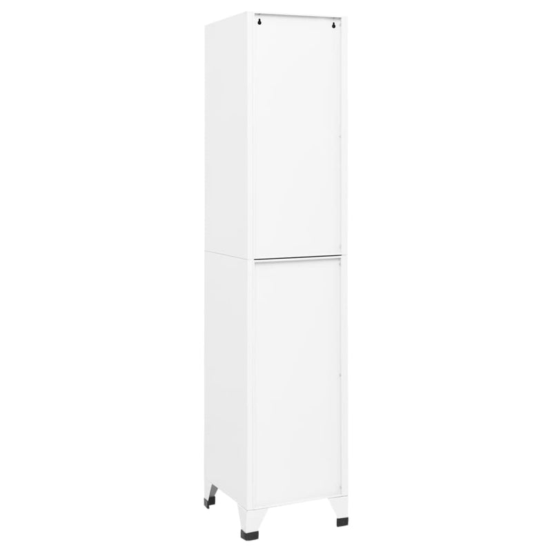 Locker Cabinet White 38x40x180 cm Steel