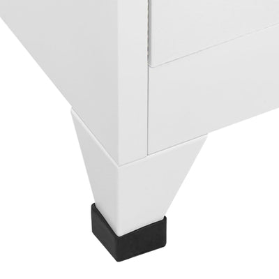 Locker Cabinet Light Grey 38x40x180 cm Steel