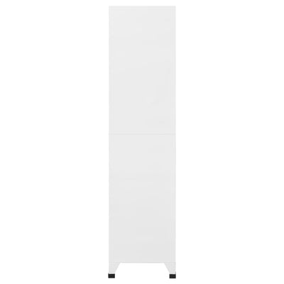 Locker Cabinet White 90x45x180 cm Steel