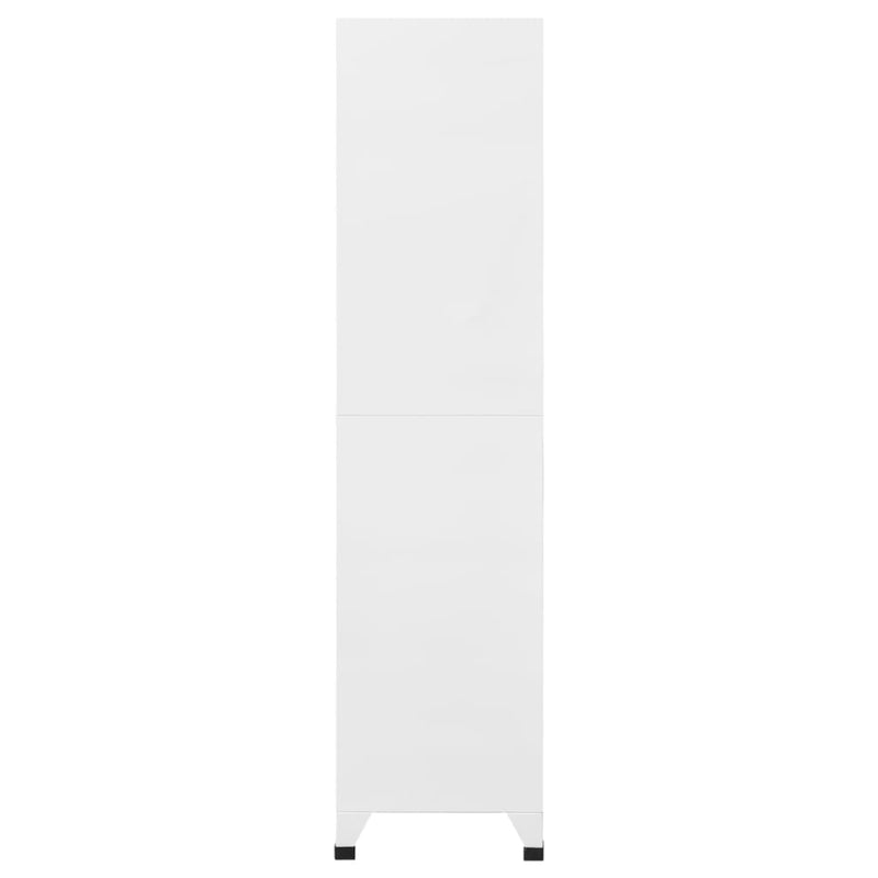 Locker Cabinet White 90x45x180 cm Steel