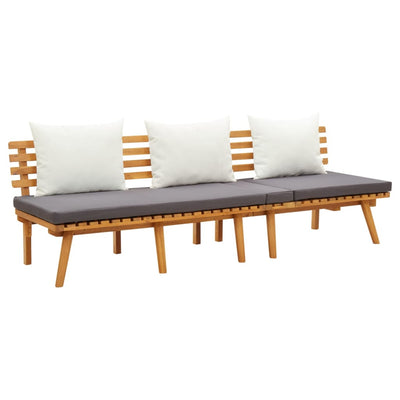 4 Piece Garden Lounge Set with Cushions Solid Wood Acacia