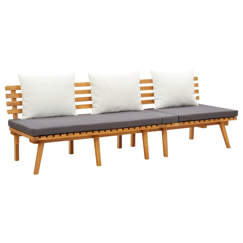 4 Piece Garden Lounge Set with Cushions Solid Wood Acacia