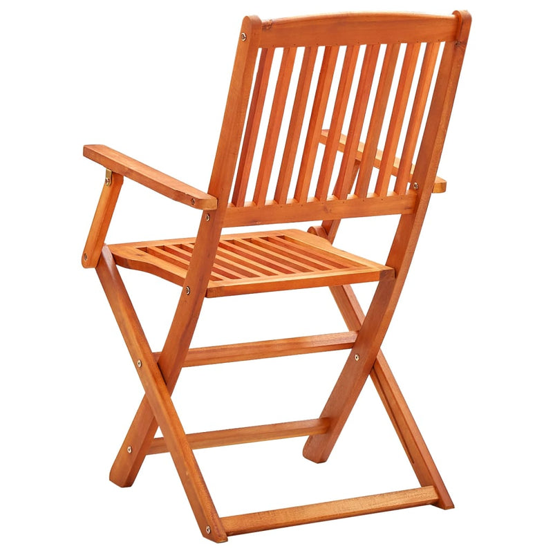 Folding Garden Chairs 6 pcs Solid Eucalyptus Wood