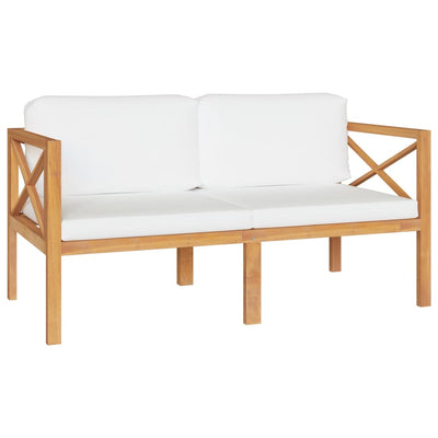 5 Piece Garden Lounge Set with Cushions Solid Wood Teak