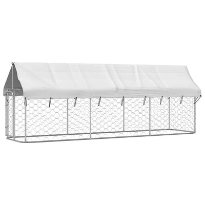 Outdoor Dog Kennel with Roof 400x100x150 cm