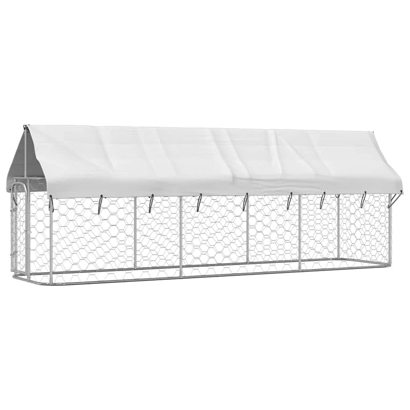 Outdoor Dog Kennel with Roof 400x100x150 cm