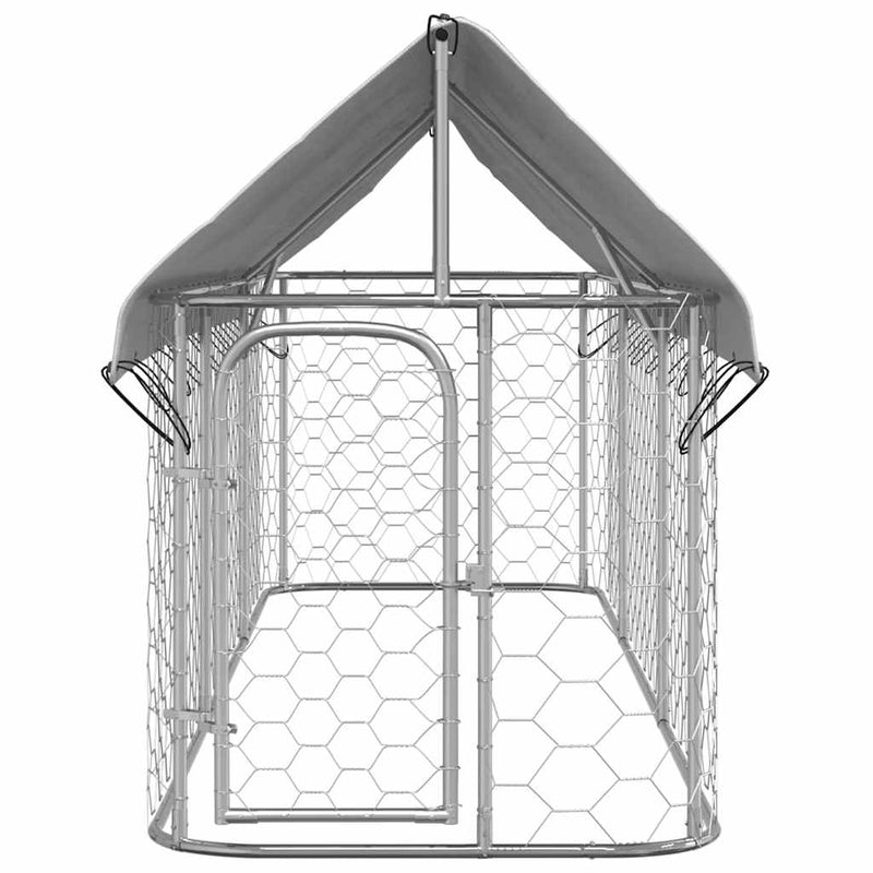 Outdoor Dog Kennel with Roof 400x100x150 cm