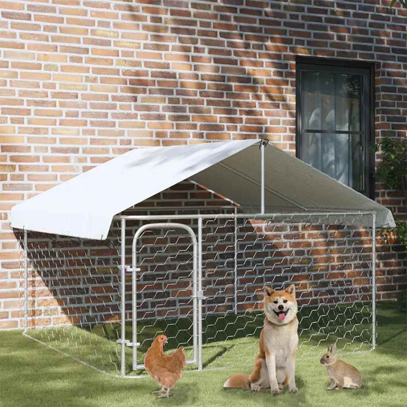 Outdoor Dog Kennel with Roof 200x200x150 cm