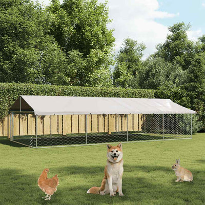 Outdoor Dog Kennel with Roof 600x300x150 cm