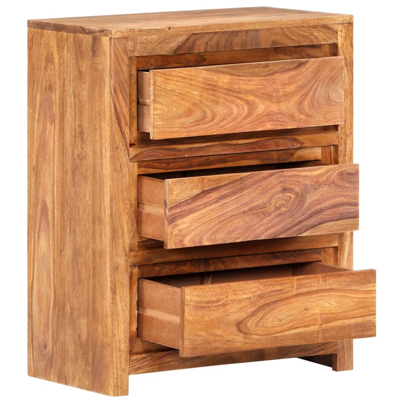 Drawer Cabinet 60x33x75 cm Solid Wood Acacia