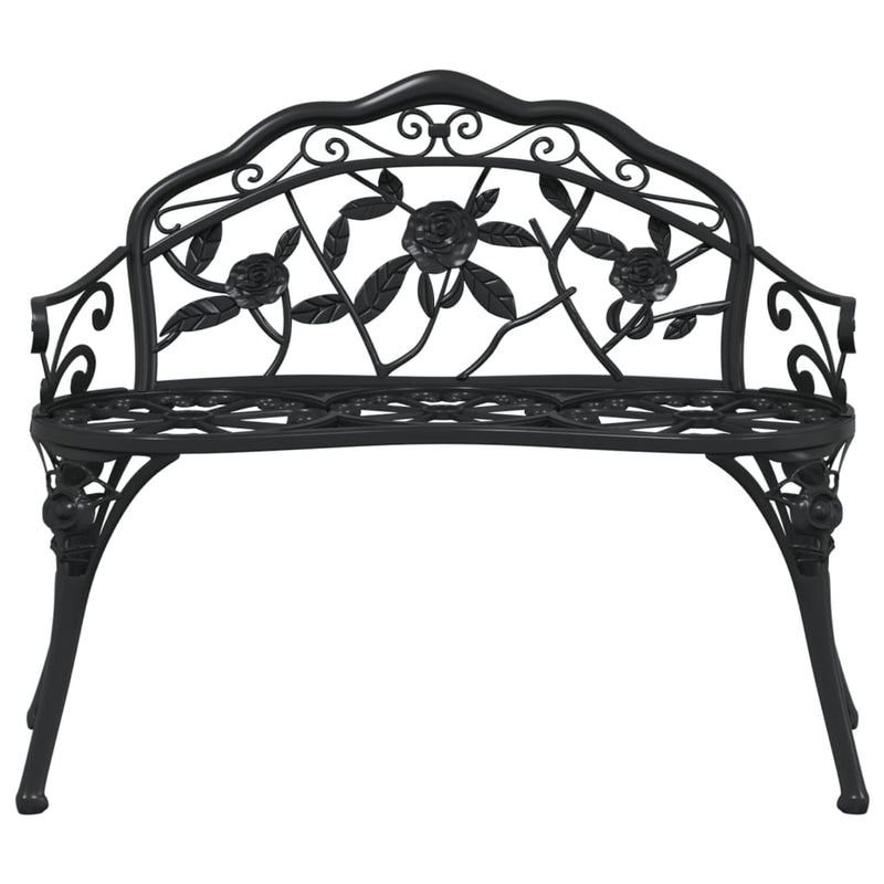 Garden Bench 99 cm Cast Aluminium Black