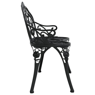 Garden Bench 99 cm Cast Aluminium Black