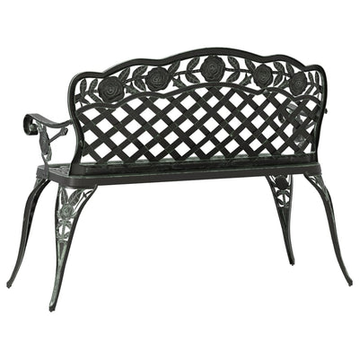 Garden Bench 108 cm Cast Aluminium Green